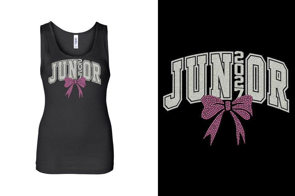 JUNIOR 2027 glitter rhinestones Youth Tank
