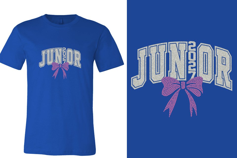 JUNIOR 2027 glitter rhinestones Unisex t-shirt