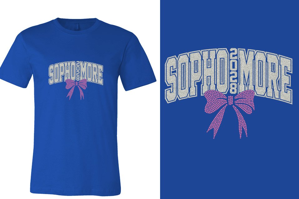 SOPHOMORE 2028 glitter rhinestones Unisex t-shirt