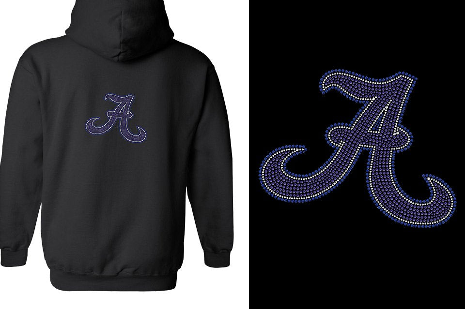 Rhinestones A Towne A logo - stones Unisex Zip Hoodie