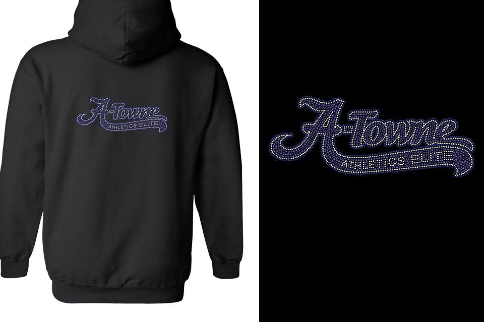 Rhinestones A Towne Athletics Elite with tail - stones Unisex Zip Hoodie