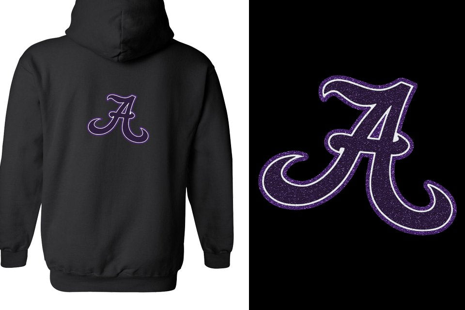 A Towne A logo - glitter Unisex Zip Hoodie