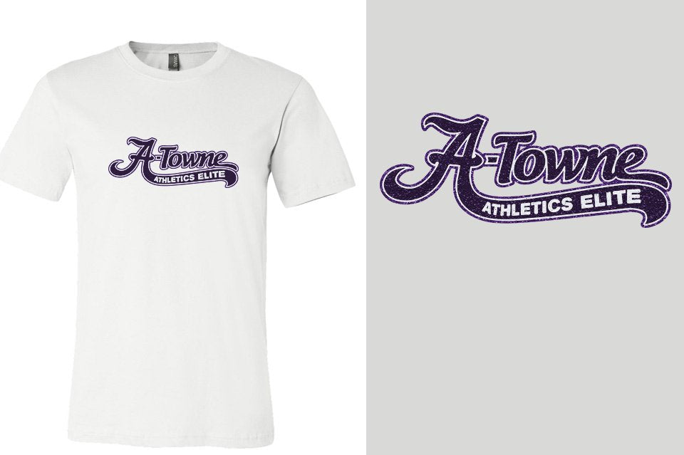 A-Towne Athletics Elite text with tail - glitter Unisex t-shirt