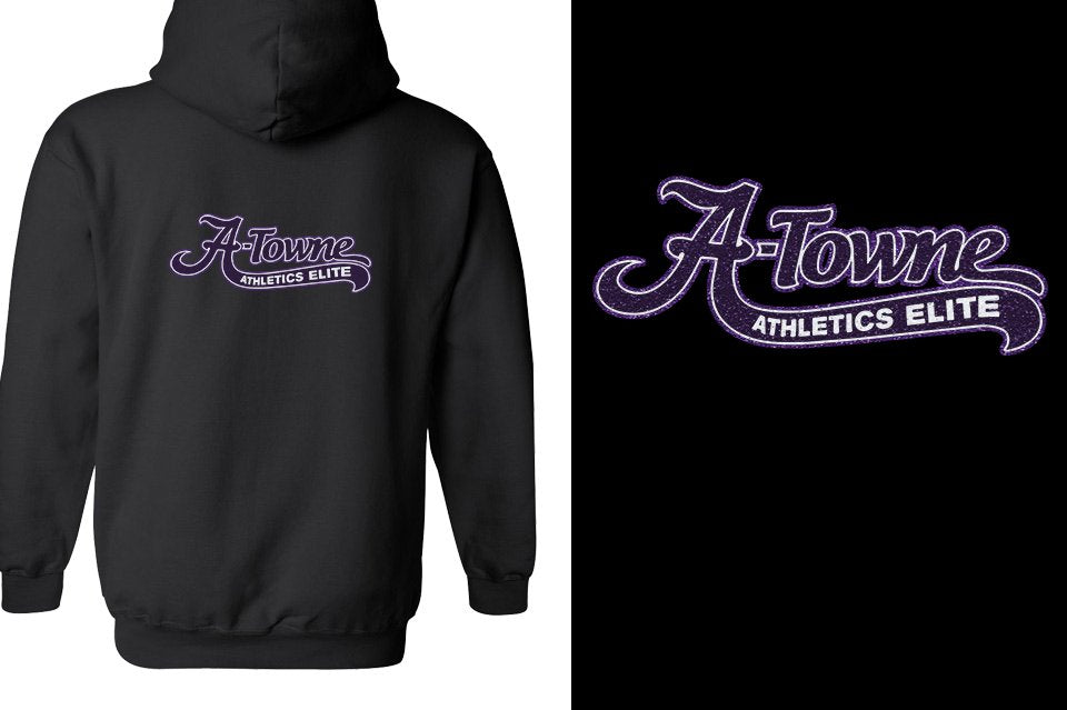 A-Towne Athletics Elite text with tail - glitter Unisex Zip Hoodie