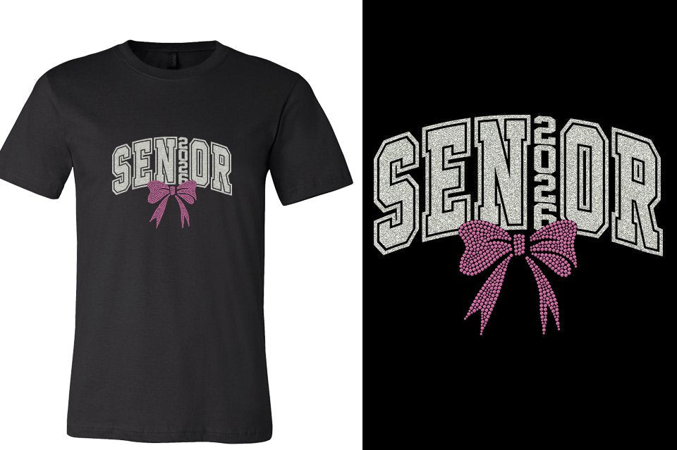 SENIOR 2026 glitter rhinestones Unisex t-shirt