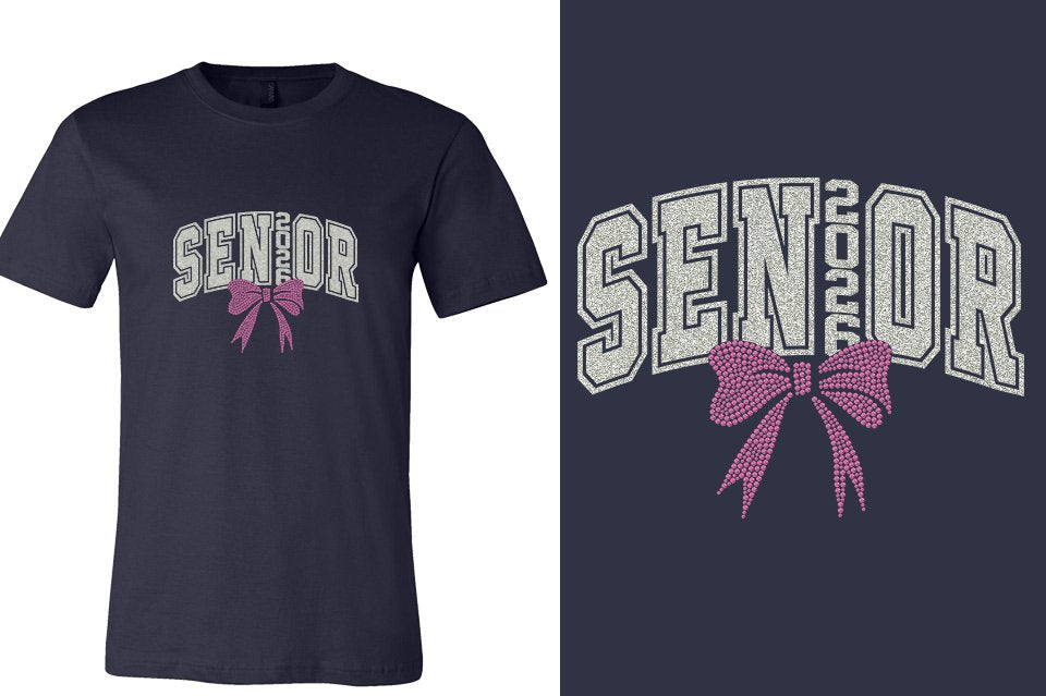 SENIOR 2026 glitter rhinestones Unisex t-shirt