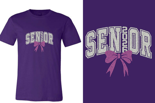 SENIOR 2026 glitter rhinestones Unisex t-shirt