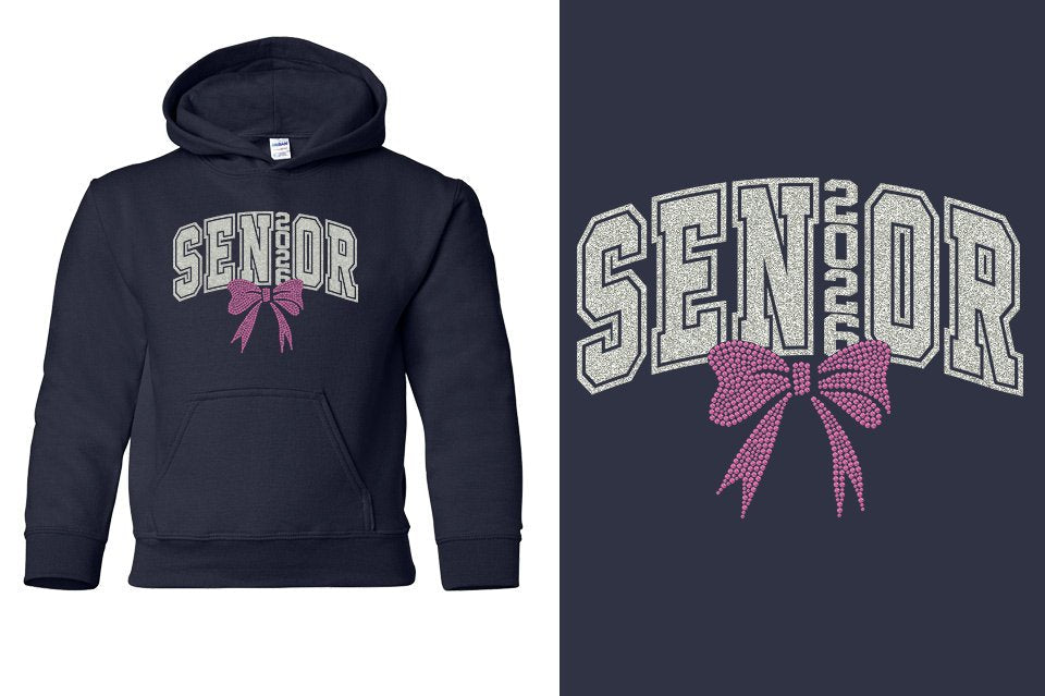 SENIOR 2026 rhinestones Youth Pullover Hoodie