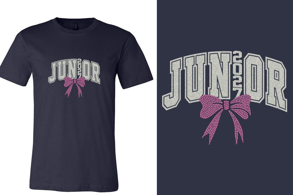 JUNIOR 2027 glitter rhinestones Unisex t-shirt