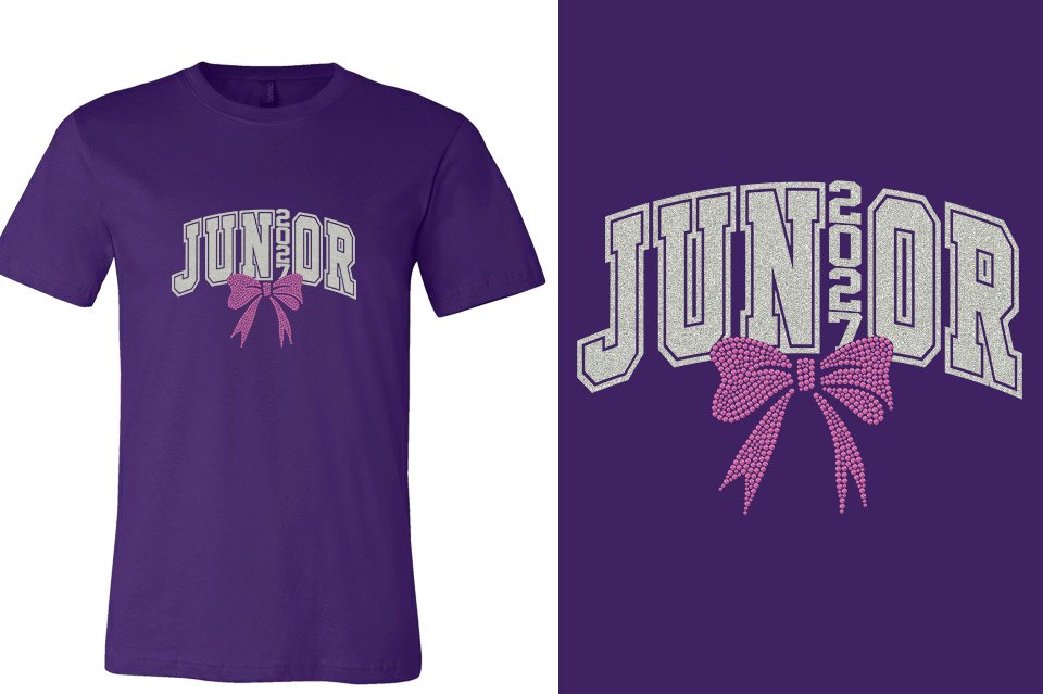 JUNIOR 2027 glitter rhinestones Unisex t-shirt