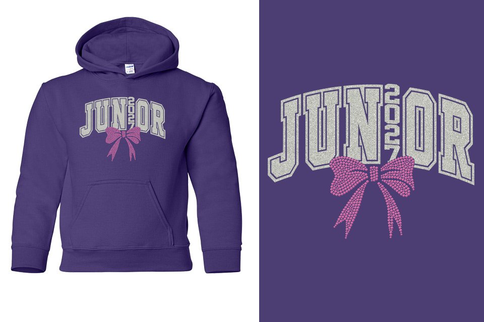 JUNIOR 2027 rhinestones Youth Pullover Hoodie
