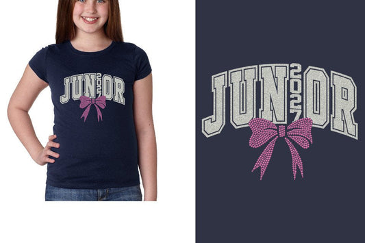 JUNIOR 2027 glitter rhinestones Girls' Princess T-Shirt