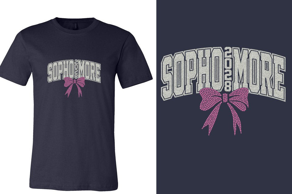 SOPHOMORE 2028 glitter rhinestones Unisex t-shirt