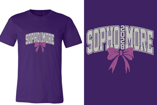 SOPHOMORE 2028 glitter rhinestones Unisex t-shirt