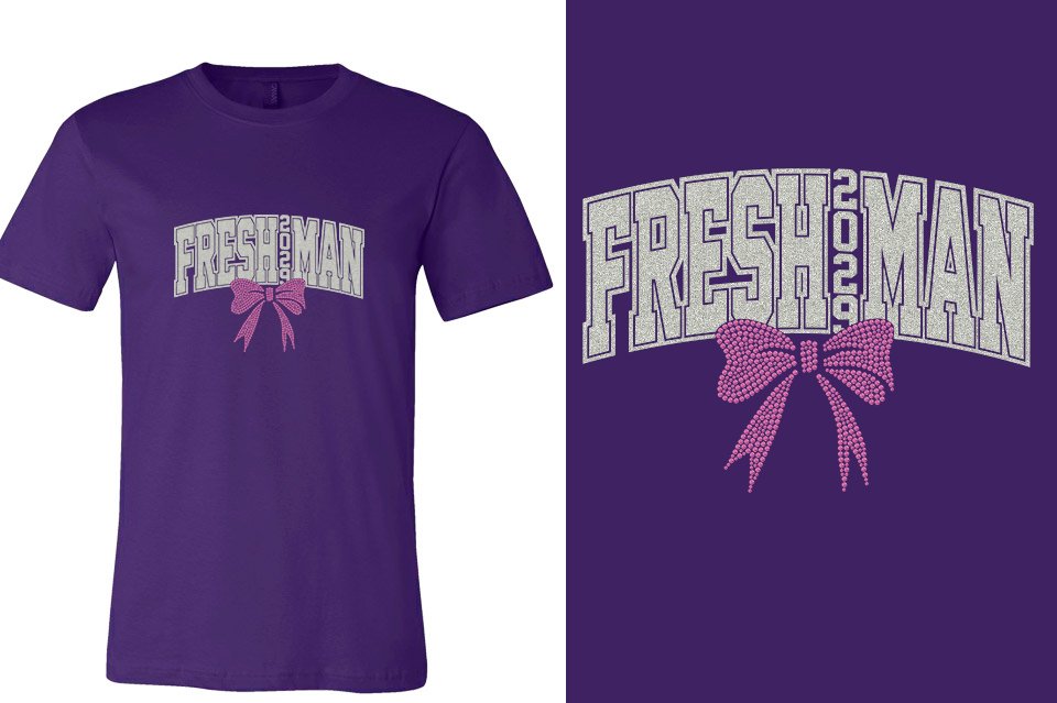 FRESHMAN 2029 glitter rhinestones Unisex t-shirt