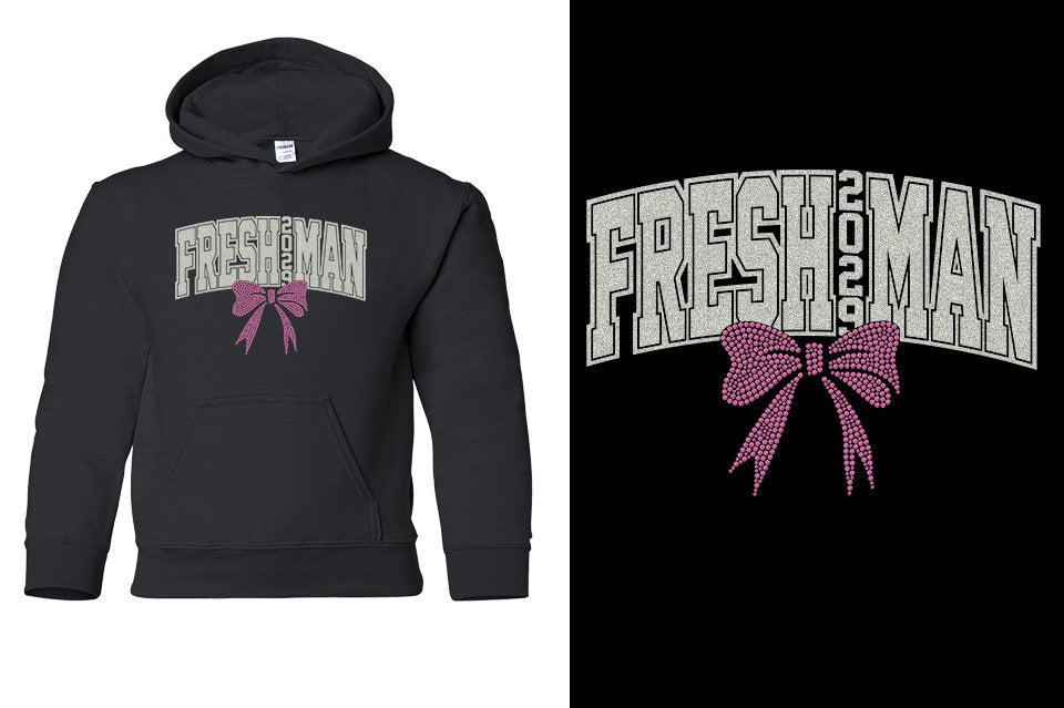 FRESHMAN 2029 rhinestones Youth Pullover Hoodie