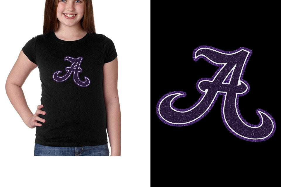 A Towne A logo - glitter Girls' Princess T-Shirt