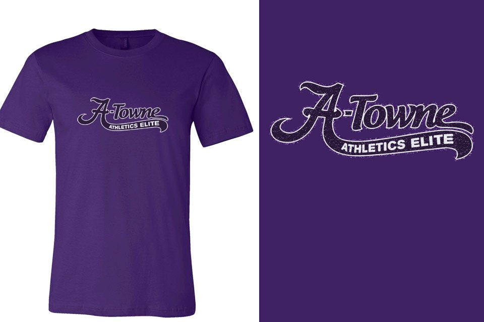 A-Towne Athletics Elite text with tail - glitter Unisex t-shirt